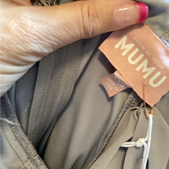 SHOW ME YOUR MUMU NEW GRAY FORMAL SIZE XXS 1194 - Picture 7 of 8